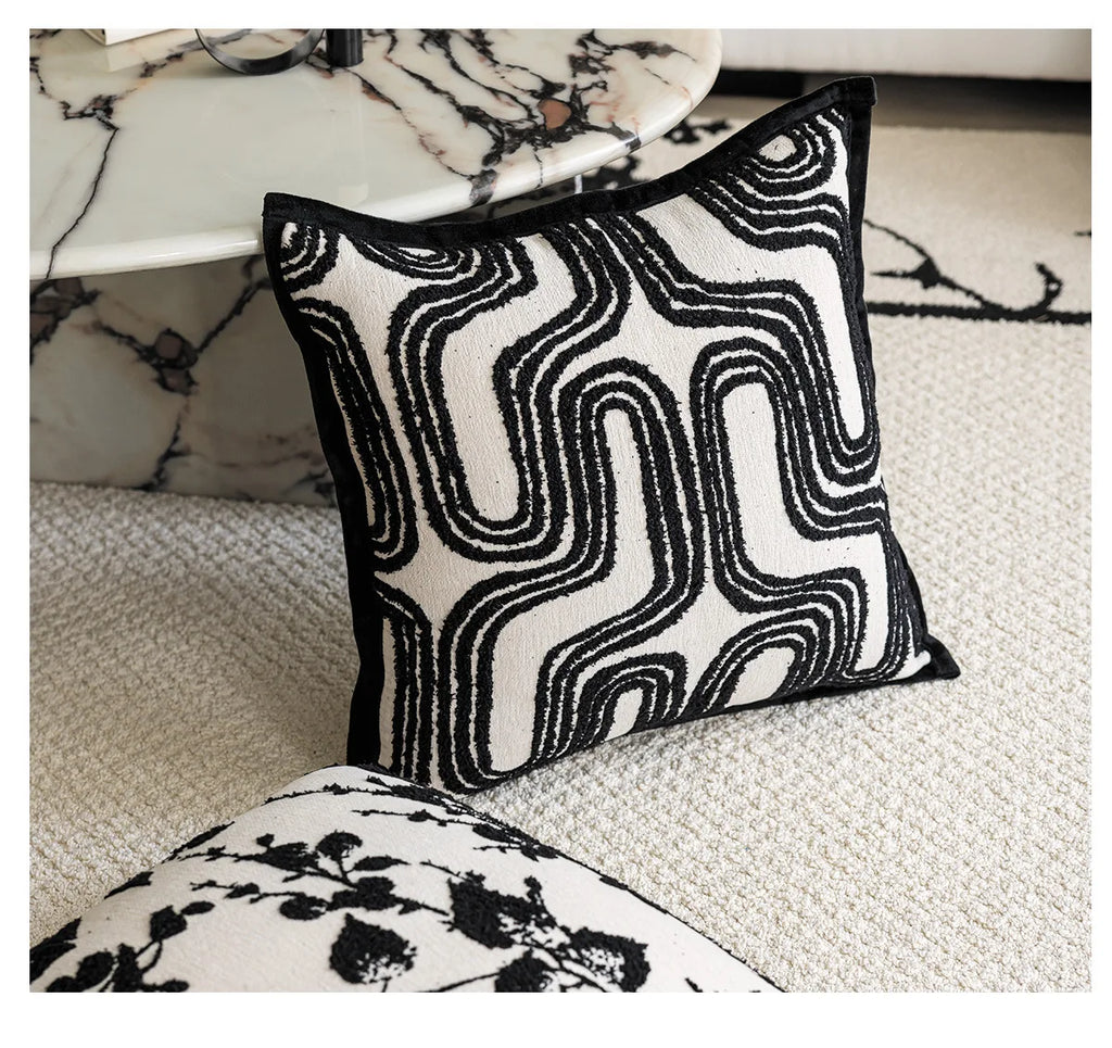 45x45cm Black Throws Pillow Cover Cushion