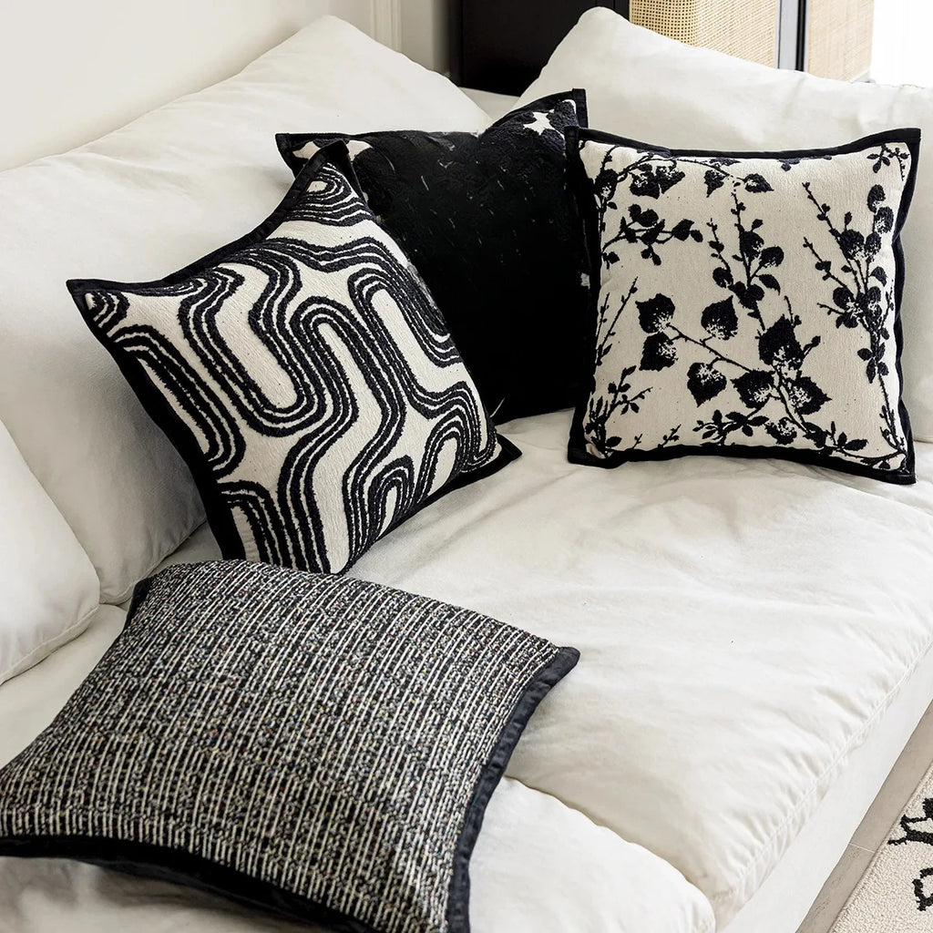 45x45cm Black Throws Pillow Cover Cushion
