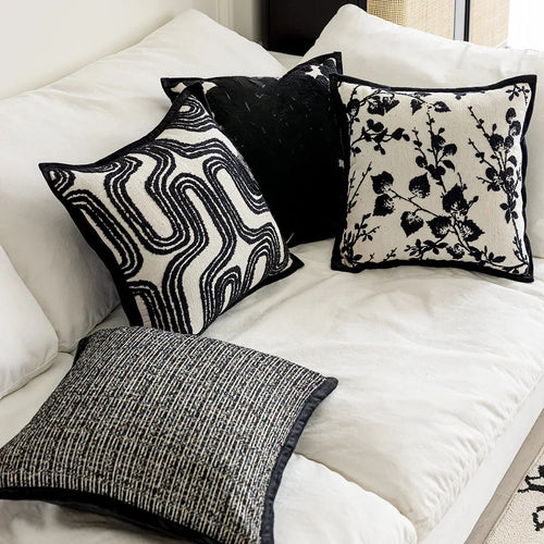 45x45cm Black Throws Pillow Cover Cushion