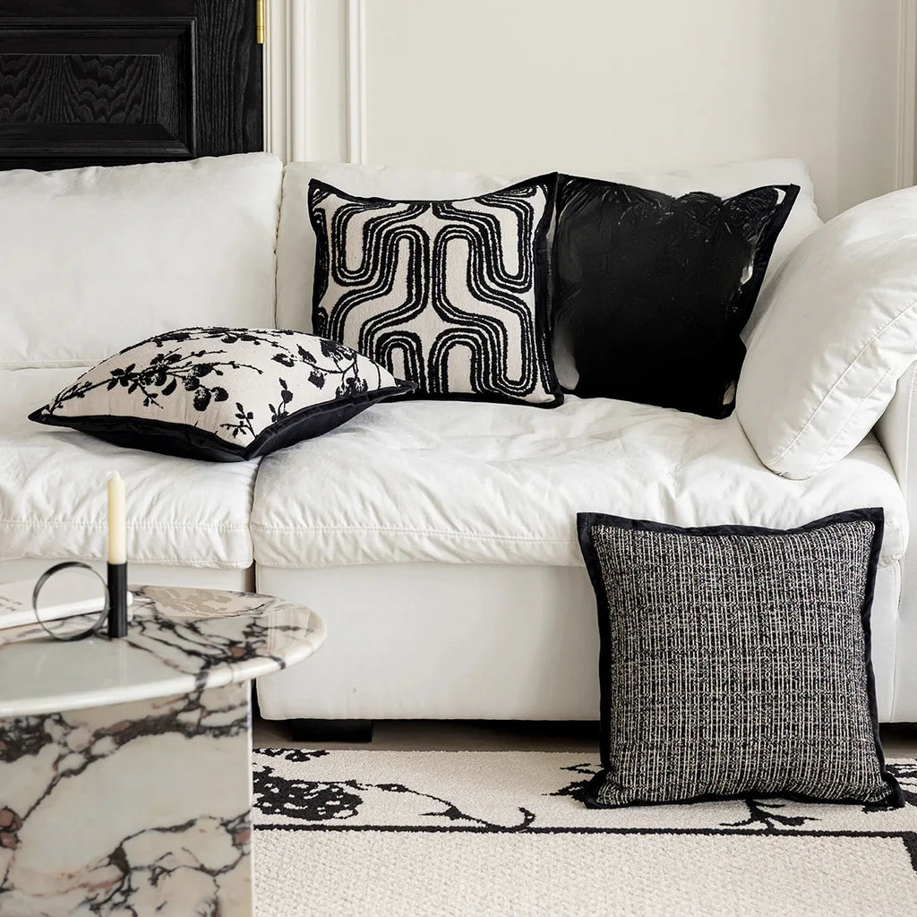 45x45cm Black Throws Pillow Cover Cushion