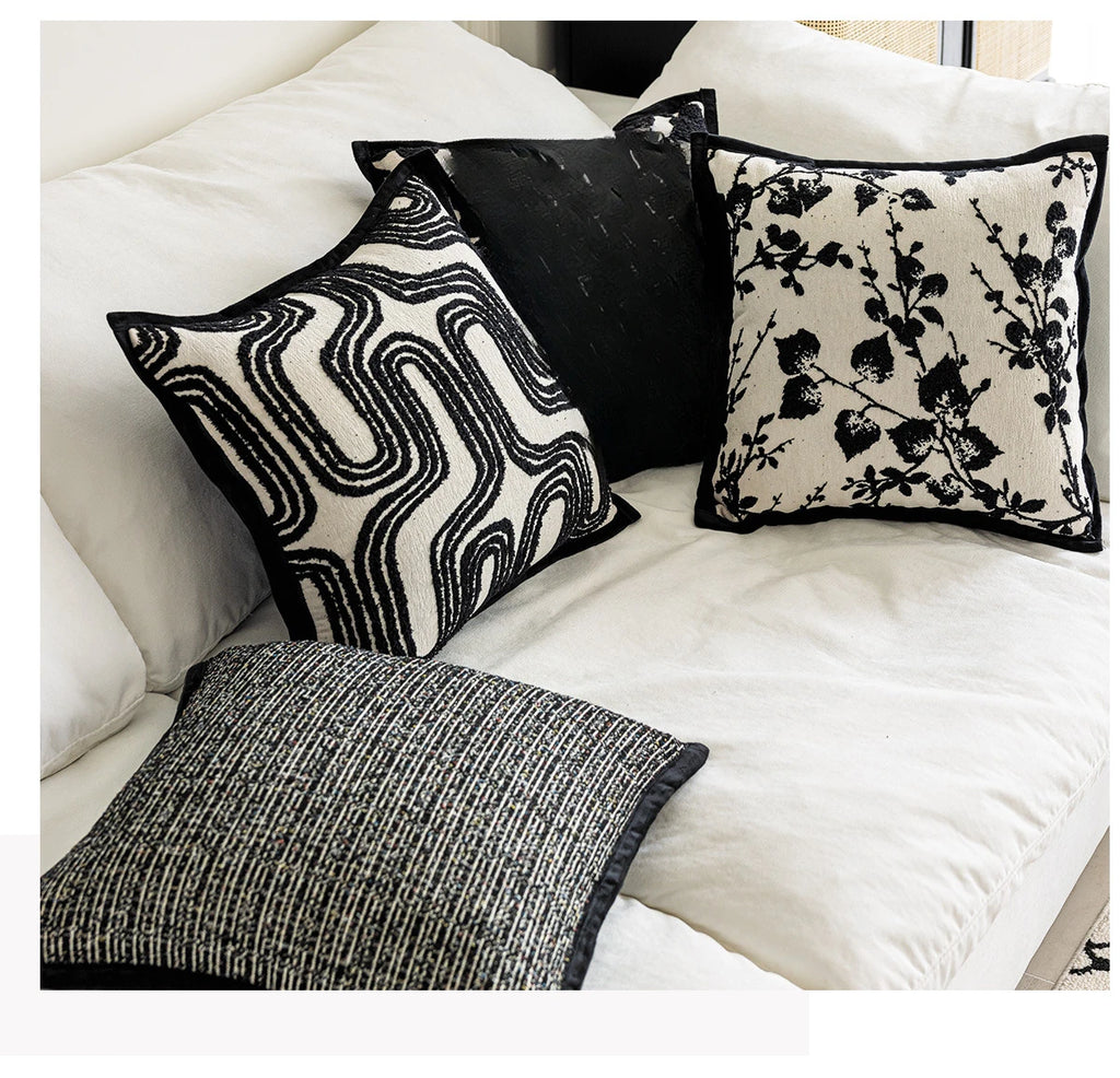 45x45cm Black Throws Pillow Cover Cushion