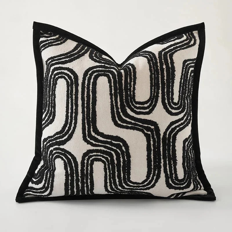 Black Khaki Pillows  Cushion Case Modern